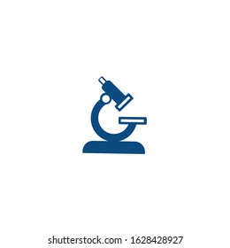 microscope icon, Style is flat symbol, Simple vector microscope icon, Emblem design on white background