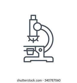 Microscope icon suitable for info graphics, websites and print media and  interfaces. Line vector icon.