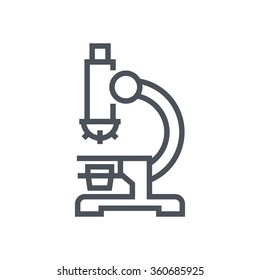 Microscope icon suitable for info graphics, websites and print media and  interfaces. Line vector icon.