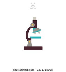 Microscope Icon symbol template for graphic and web design collection logo vector illustration