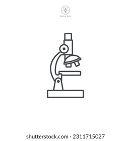 Microscope Icon symbol template for graphic and web design collection logo vector illustration