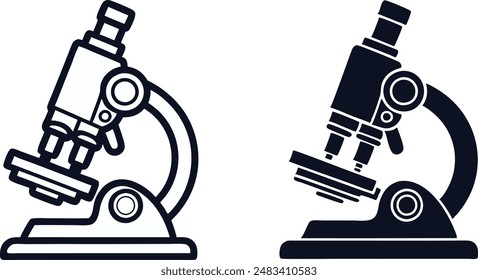 Microscope icon symbol template for graphic and web design collection logo vector illustration