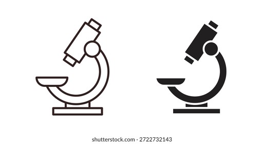 Symbol für das Mikroskop Vektor-EPS 10. Zeile und Glyphensymbol