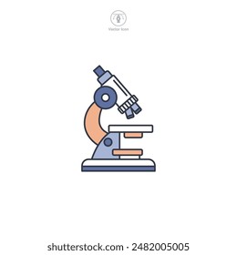 Microscope Icon symbol vector illustration isolated on white background