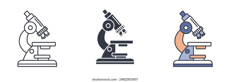 Microscope Icon symbol vector illustration isolated on white background