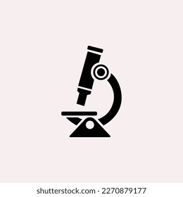 Microscope icon, symbol, vector, sign