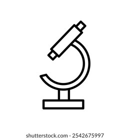 Microscope icon Thin line art isolated