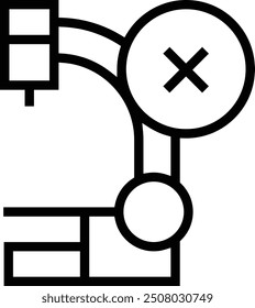 microscope icon. Thin linear style design isolated on white background