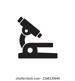 Microscope icon in trendy glyph style design. Vector graphic illustration. Microscope icon for website design, logo, and ui. Vector file. EPS 10.