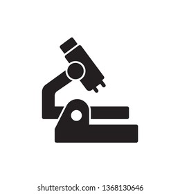 Microscope icon in trendy glyph style design. Vector graphic illustration. Microscope icon for website design, logo, and ui. Vector file. EPS 10.