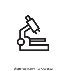 Microscope icon in trendy outline style design. Vector graphic illustration. Microscope icon for website design, logo, and ui. Editable vector stroke. EPS 10.