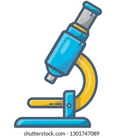 Microscope icon vector