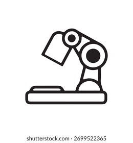 Ilustração da arte vetorial do ícone do microscópio