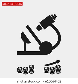 microscope icon, vector best flat icon, EPS