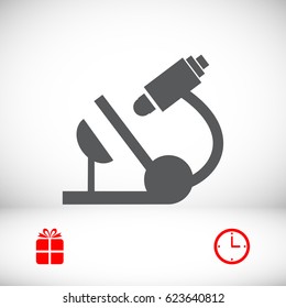 microscope icon, vector best flat icon, EPS