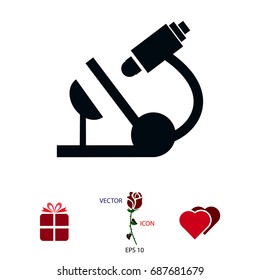 microscope icon, vector best flat icon, EPS