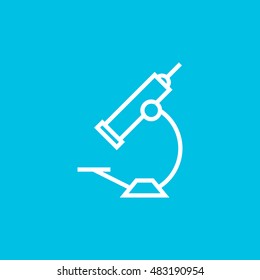 Microscope icon vector, clip art. Also useful as logo, silhouette and illustration.