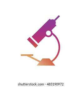 Microscope icon vector, clip art. Also useful as logo, silhouette and illustration.