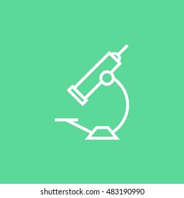 Microscope icon vector, clip art. Also useful as logo, silhouette and illustration.
