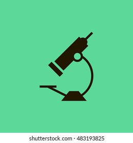 Microscope icon vector, clip art. Also useful as logo, silhouette and illustration.