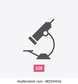 Microscope icon vector, clip art. Also useful as logo, silhouette and illustration.