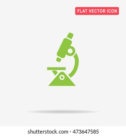 Microscope icon. Vector concept illustration for design.