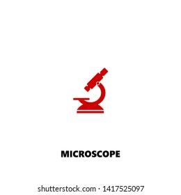 microscope icon. microscope vector design. sign design. red color