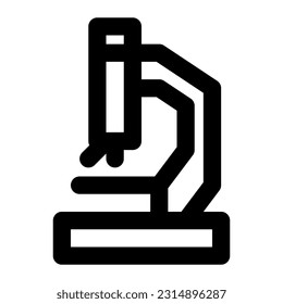 microscope icon vector designed in outline lineal bold rounded style (32px artboard 2px stroke)