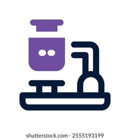 microscope icon. vector dual tone icon for your website, mobile, presentation, and logo design.