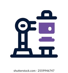 microscope icon. vector dual tone icon for your website, mobile, presentation, and logo design.