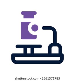 microscope icon. vector dual tone icon for your website, mobile, presentation, and logo design.