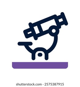 microscope icon. vector dual tone icon for your website, mobile, presentation, and logo design.