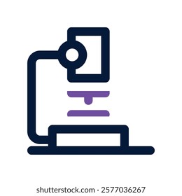 microscope icon. vector dual tone icon for your website, mobile, presentation, and logo design.