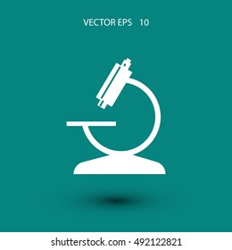 microscope icon vector, flat design best vector icon