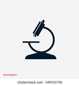 microscope icon vector, flat design best vector icon