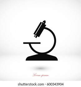 microscope icon vector, flat design best vector icon