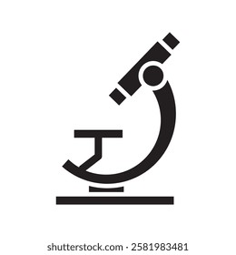 Microscope icon Vector flat thin line illustration