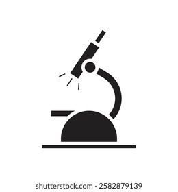 Microscope icon Vector flat thin line illustration