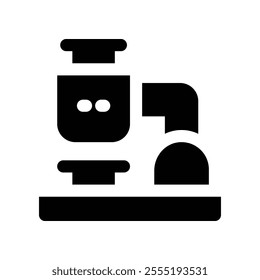 microscope icon. vector glyph icon for your website, mobile, presentation, and logo design.