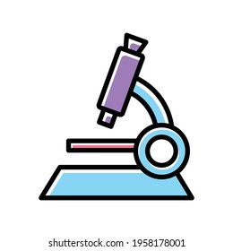 microscope icon vector graphic for any business especially for health care and medical