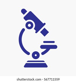 Microscope Icon. Vector Graphic Symbol Medical Technology