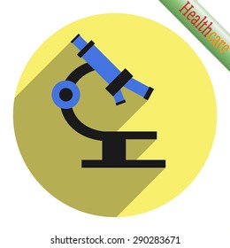 Microscope icon. Vector illustration