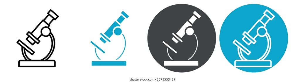 microscope icon Vector illustration in black