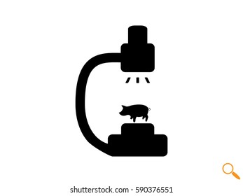 microscope icon, vector illustration eps10