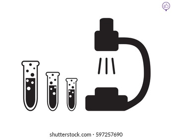 microscope icon, vector illustration eps10