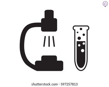 microscope icon, vector illustration eps10