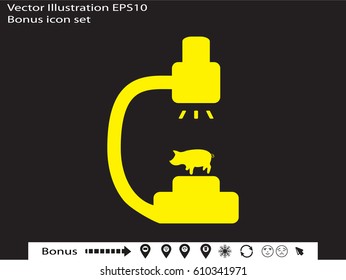 microscope icon, vector illustration eps10
