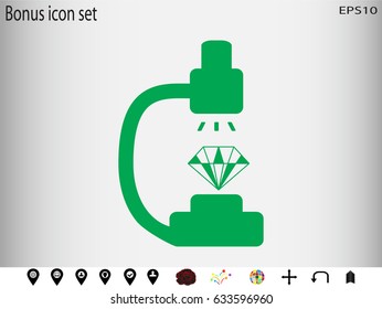 microscope icon, vector illustration eps10