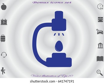 microscope icon, vector illustration eps10