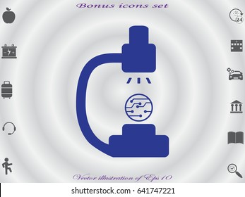 microscope icon, vector illustration eps10